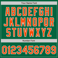 Load image into Gallery viewer, Custom Kelly Green Orange-White Authentic Baseball Jersey
