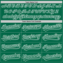 Load image into Gallery viewer, Custom Kelly Green White Authentic Throwback Baseball Jersey
