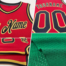 Load image into Gallery viewer, Custom Kelly Green Black-White Authentic Throwback Basketball Jersey
