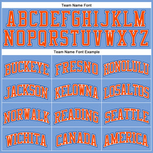 Custom Light Blue Orange-Royal Authentic Throwback Basketball Jersey