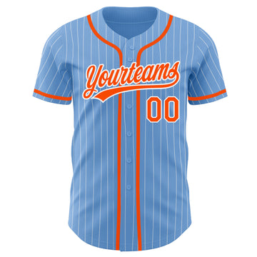 Custom Light Blue White Pinstripe Red-Navy Authentic Baseball Jersey Fast  Shipping – FiitgCustom