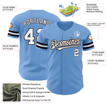 Load image into Gallery viewer, Custom Light Blue White-Brown Authentic Baseball Jersey
