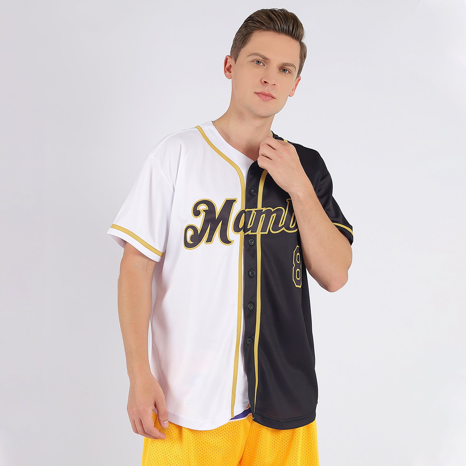 Custom Black Black-Old Gold Authentic Baseball Jersey Sale– Fcustom