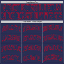 Load image into Gallery viewer, Custom Navy Navy-Red Authentic Throwback Basketball Jersey
