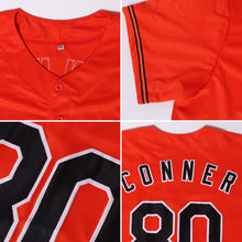 Load image into Gallery viewer, Custom Orange Orange-Black Authentic Baseball Jersey
