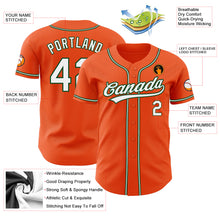 Load image into Gallery viewer, Custom Orange White-Green Authentic Baseball Jersey
