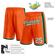 Load image into Gallery viewer, Custom Orange White-Green Authentic Basketball Shorts
