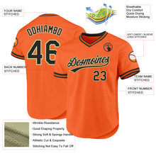 Load image into Gallery viewer, Custom Orange Black Cream-Old Gold Authentic Throwback Baseball Jersey
