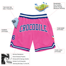 Load image into Gallery viewer, Custom Pink Royal-White Authentic Throwback Basketball Shorts
