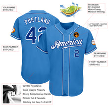 Load image into Gallery viewer, Custom Powder Blue Royal-White Authentic Baseball Jersey
