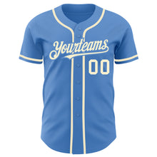 Load image into Gallery viewer, Custom Powder Blue Cream Authentic Baseball Jersey
