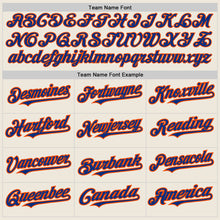 Load image into Gallery viewer, Custom Cream Royal-Orange Authentic Raglan Sleeves Baseball Jersey
