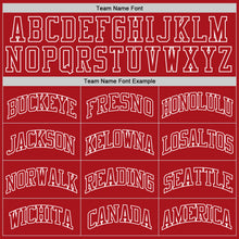 Load image into Gallery viewer, Custom Red Red-White Authentic Throwback Basketball Jersey
