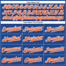 Load image into Gallery viewer, Custom Royal Orange-White Authentic Baseball Jersey
