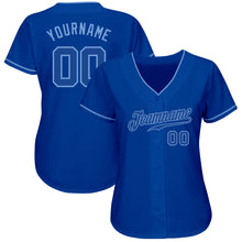 Load image into Gallery viewer, Custom Royal Royal-Light Blue Authentic Baseball Jersey
