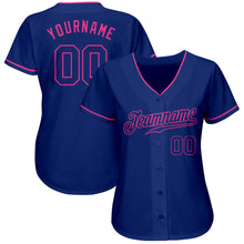 Load image into Gallery viewer, Custom Royal Royal-Pink Authentic Baseball Jersey
