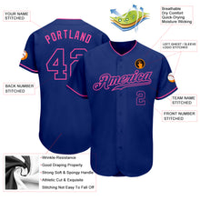 Load image into Gallery viewer, Custom Royal Royal-Pink Authentic Baseball Jersey
