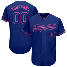 Load image into Gallery viewer, Custom Royal Royal-Pink Authentic Baseball Jersey
