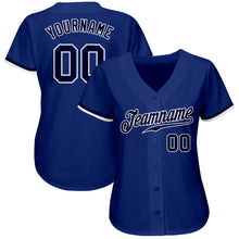 Load image into Gallery viewer, Custom Royal Navy-White Authentic Baseball Jersey
