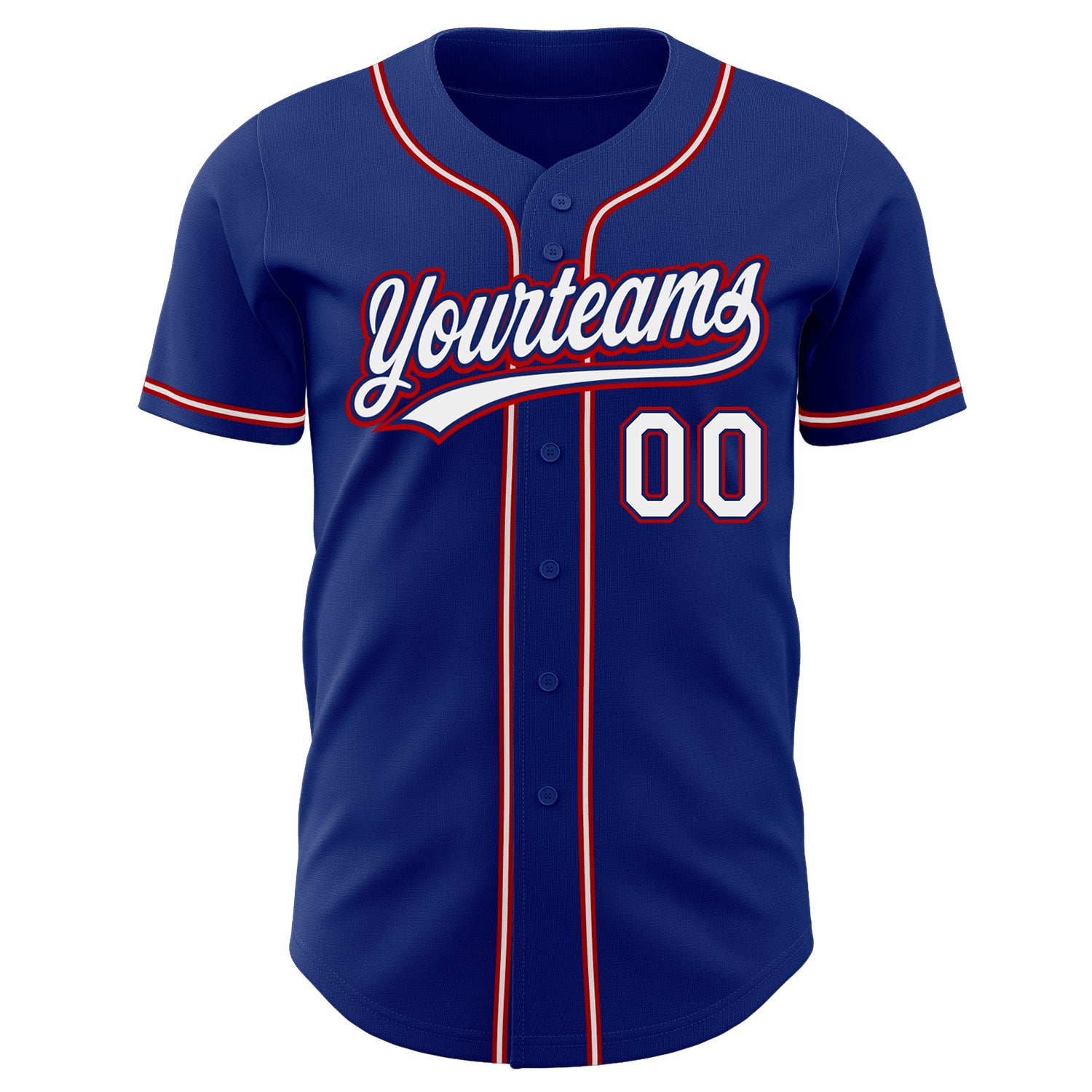 Custom Royal White-Red Baseball Jersey – FanCustom