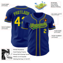 Load image into Gallery viewer, Custom Royal Gold-Kelly Green Authentic Baseball Jersey
