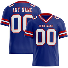 Load image into Gallery viewer, Custom Royal White-Red Mesh Authentic Football Jersey
