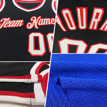 Load image into Gallery viewer, Custom Royal Gold-Black Authentic Throwback Basketball Jersey
