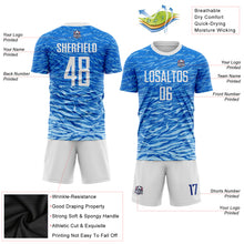 Load image into Gallery viewer, Custom Royal White Sublimation Soccer Uniform Jersey
