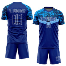 Load image into Gallery viewer, Custom Royal Royal-Light Blue Sublimation Soccer Uniform Jersey
