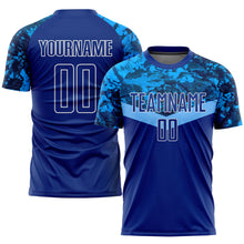 Load image into Gallery viewer, Custom Royal Royal-Light Blue Sublimation Soccer Uniform Jersey
