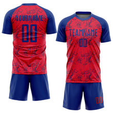 Load image into Gallery viewer, Custom Red Royal Sublimation Soccer Uniform Jersey
