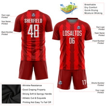 Load image into Gallery viewer, Custom Red White Sublimation Soccer Uniform Jersey
