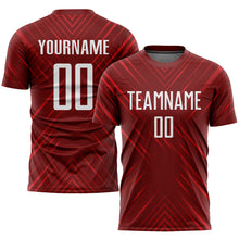 Load image into Gallery viewer, Custom Red White Sublimation Soccer Uniform Jersey
