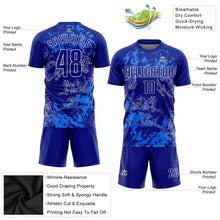 Load image into Gallery viewer, Custom Royal Royal-White Sublimation Soccer Uniform Jersey
