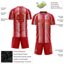 Load image into Gallery viewer, Custom Red Red-Old Gold Sublimation Soccer Uniform Jersey
