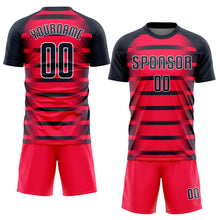 Load image into Gallery viewer, Custom Red Navy-White Sublimation Soccer Uniform Jersey
