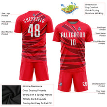 Load image into Gallery viewer, Custom Red White Sublimation Soccer Uniform Jersey
