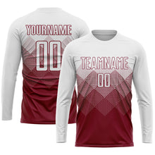 Load image into Gallery viewer, Custom Crimson White Sublimation Soccer Uniform Jersey
