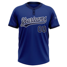 Load image into Gallery viewer, Custom Royal Navy-White Two-Button Unisex Softball Jersey

