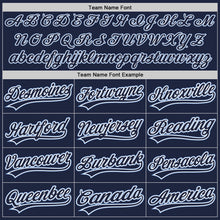 Load image into Gallery viewer, Custom Navy Navy-Light Blue Two-Button Unisex Softball Jersey
