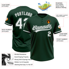 Load image into Gallery viewer, Custom Green White-Gray Two-Button Unisex Softball Jersey
