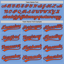 Load image into Gallery viewer, Custom Light Blue Orange-Royal Two-Button Unisex Softball Jersey

