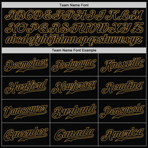 Custom Teal-Black Old Gold Authentic Split Fashion Baseball Jersey