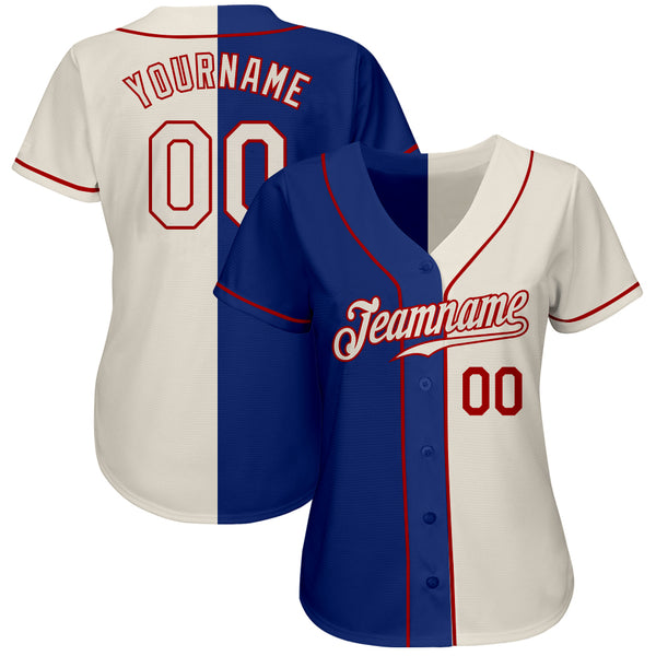 Custom Cream Red-Royal Baseball Jersey – CustomJerseysPro