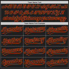 Load image into Gallery viewer, Custom Black Black White-Orange Authentic Split Fashion Baseball Jersey
