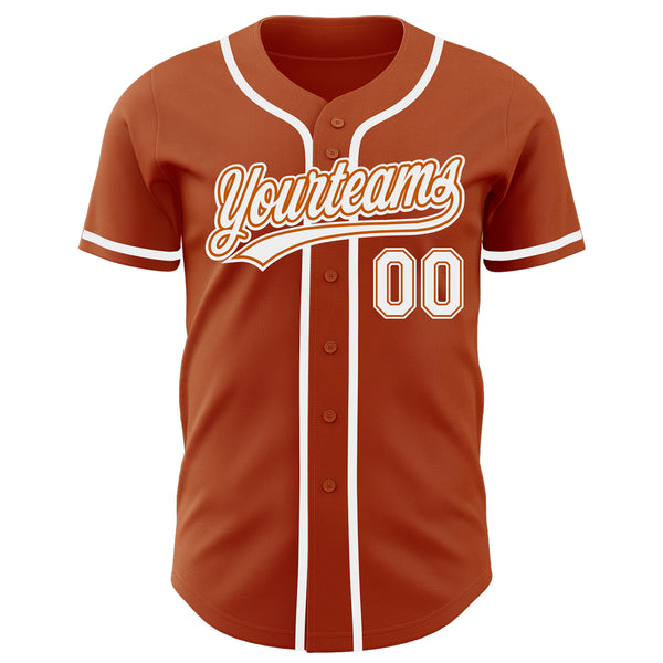 Cheap Custom Texas Orange Teal-White Authentic Baseball Jersey