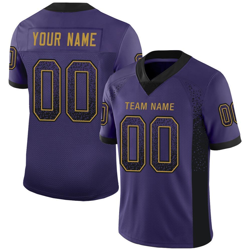 Purple & Gold Glitter Football Jersey Decoration