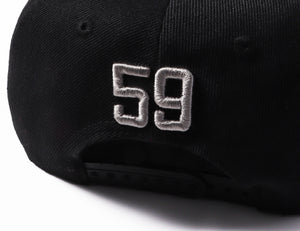 Custom Black Light Gray-White Stitched Adjustable Snapback Hat