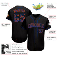 Load image into Gallery viewer, Custom Black Royal-Orange Authentic Drift Fashion Baseball Jersey
