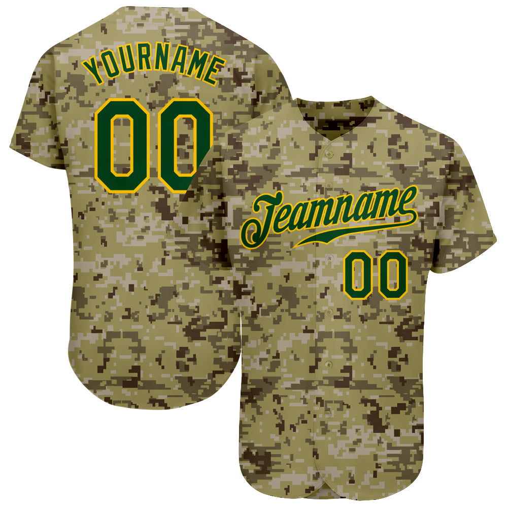 Men's Nike Gold Oakland Athletics Camo Jersey